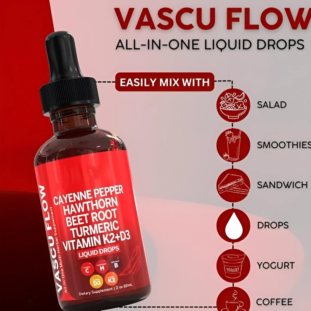 60ml bottle of Vitamin D3 K2 Hawthorn Fruit Supplement Liquid Drops with integrated dropper.