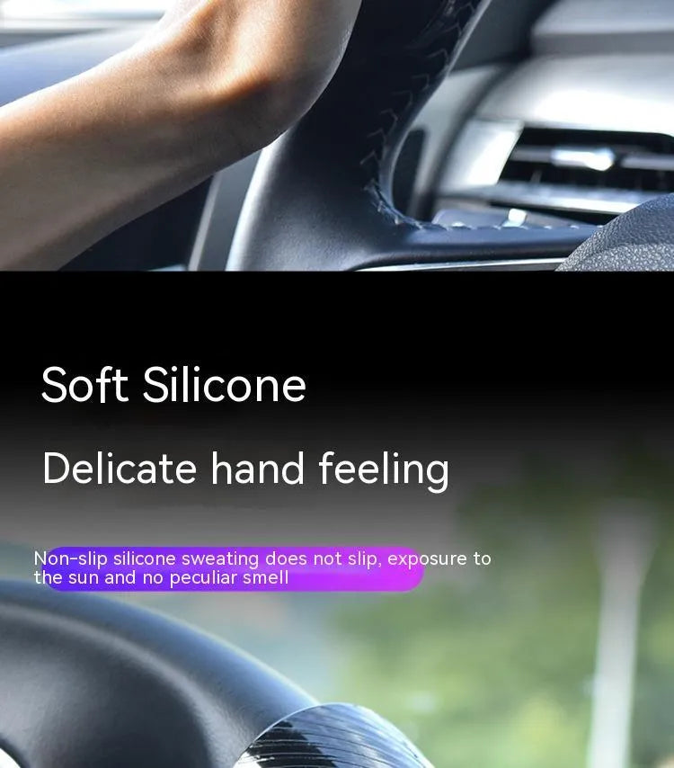 Steering wheel assist ball with silicone exterior and metal bearing for single-hand driving control