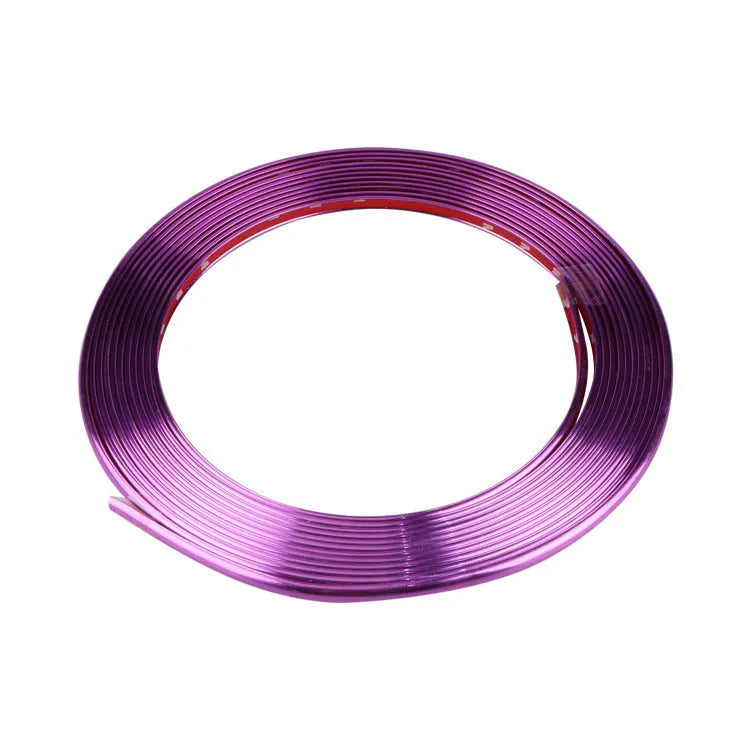 Electroplated purple PVC wheel trim roll for car alloy wheel decoration and protection