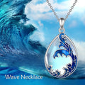 HAILANG women's necklace with blue heart pendant and love elements