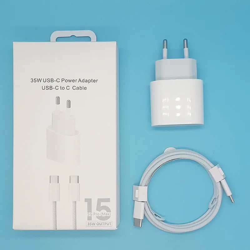 PD20W mobile phone charger with USB port in American and European plug versions