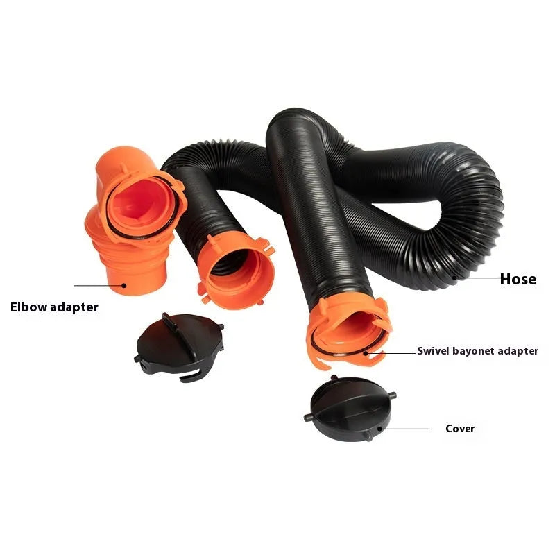90 degree rotary elbow joint sewage hose shown in 4.5 metre and 6 metre lengths