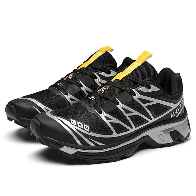 Men's and women's outdoor hiking shoes with mesh lining and rubber sole