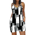 Red sleeveless V-neck jumpsuit with inner pocket on mannequin showing casual wear style