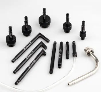 13-piece automatic transmission oil refueling kit with injector tool and wave box adapters