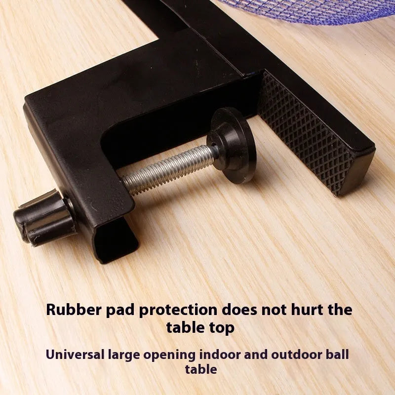 Universal table tennis post with large thickened clip for indoor open grid tables with grid frame