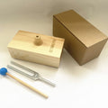 432Hz aluminium alloy tuning fork with portable speaker unit for sound therapy