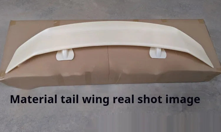 Universal car punch-free tail wing spoiler in ABS plastic with four finish options
