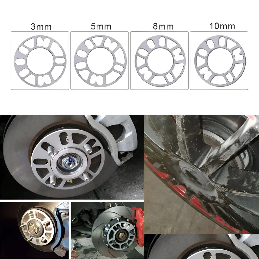 Automobile wheel hub widening gasket for modification projects with multiple thickness options