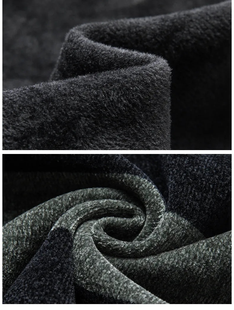 Dusted chenille men's knit sweater pullover in blue with round collar and long sleeves, fleece lined, available in sizes M to 4XL