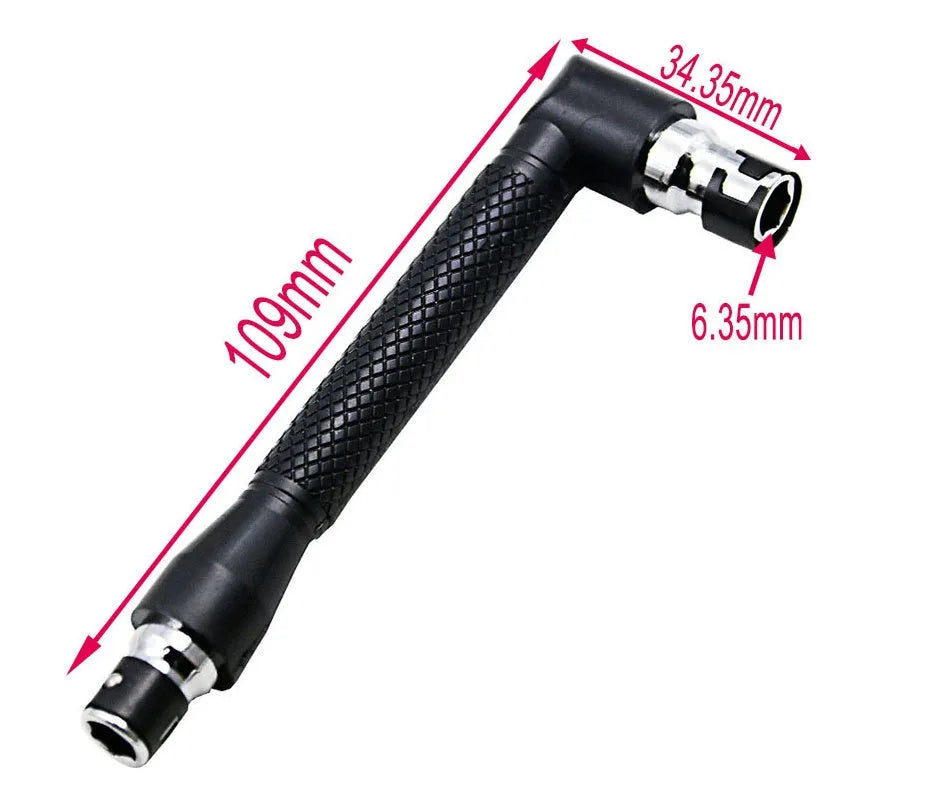 L-type double-headed socket wrench with 10 steel drill bits for mechanical and DIY applications