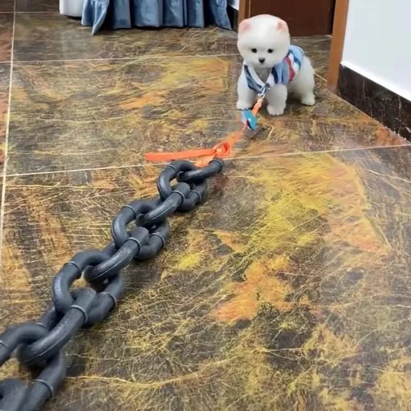 PP plastic dog leash prop in bronze, antique silver, and black colour options for video production.
