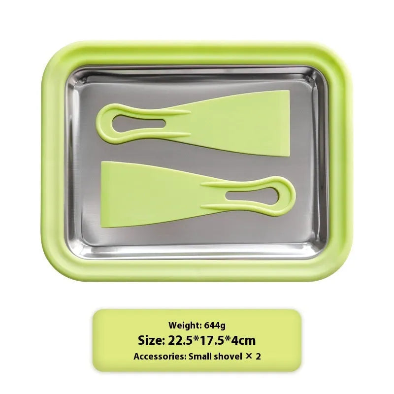 Children's DIY fried yogurt machine in green, pink, white, or rose red with aluminium gasket.