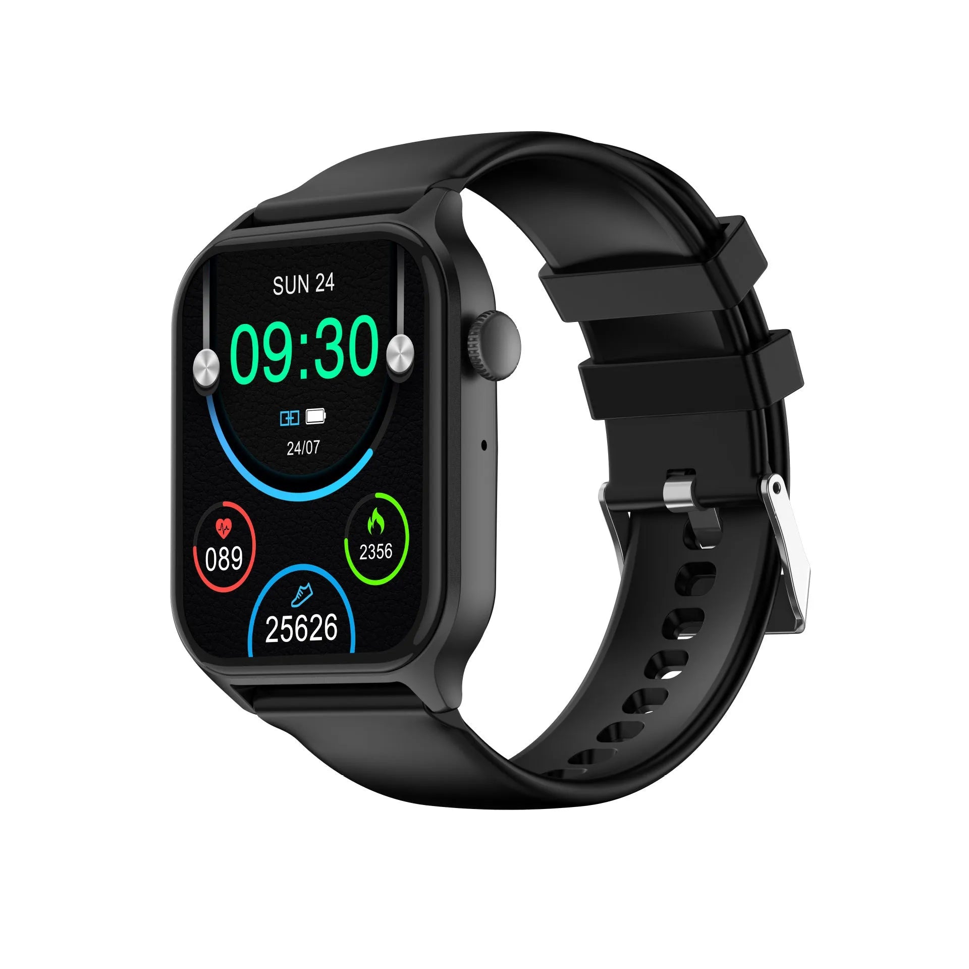 Z145 smart watch in multiple colours showing touch screen with health metrics display