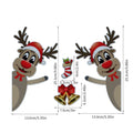 Christmas elk bell cartoon design magnetic luminous reflective bumper sticker set for car decoration