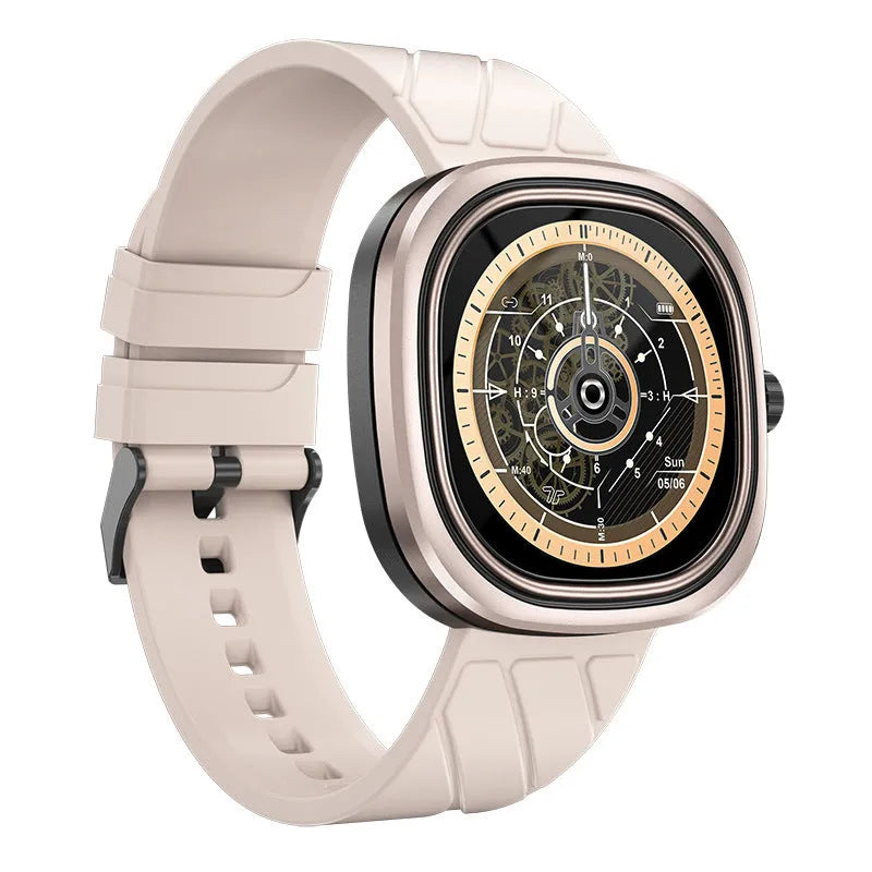 Fashion Bluetooth smart bracelet watch with 1.32-inch screen on a silicone wristband in black, green, or pink.