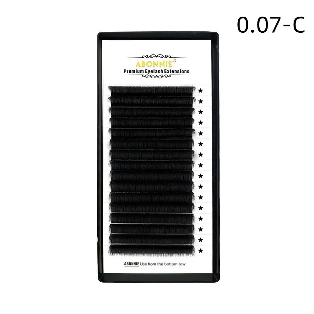Mink hair false eyelashes on 16-row band in various lengths from 8mm to 18mm