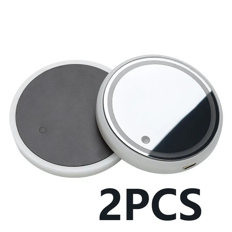 LED light-up car cup holder coaster with multicolour illumination in vehicle