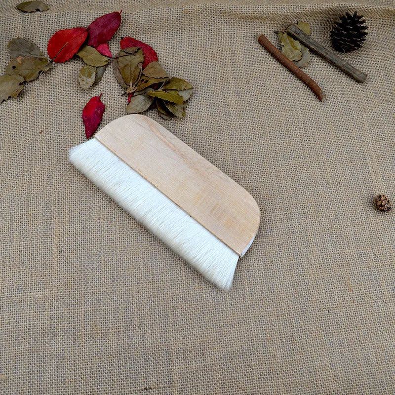 Wool brush for art mounting and shading projects in natural fibre construction