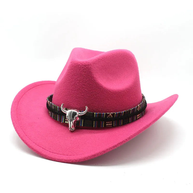 Western cowboy hat with bell crown in polyester fabric available in multiple colours for unisex size M