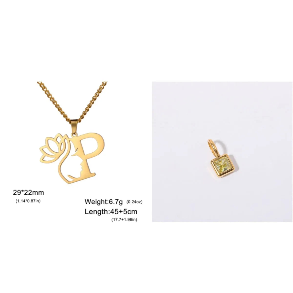 Stainless steel cross chain necklace with electroplated finish and single pendant