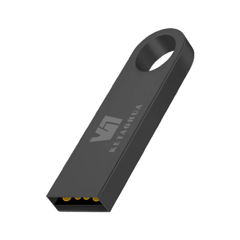 Silver metal car-shaped USB flash drive showing USB connector and compact size.