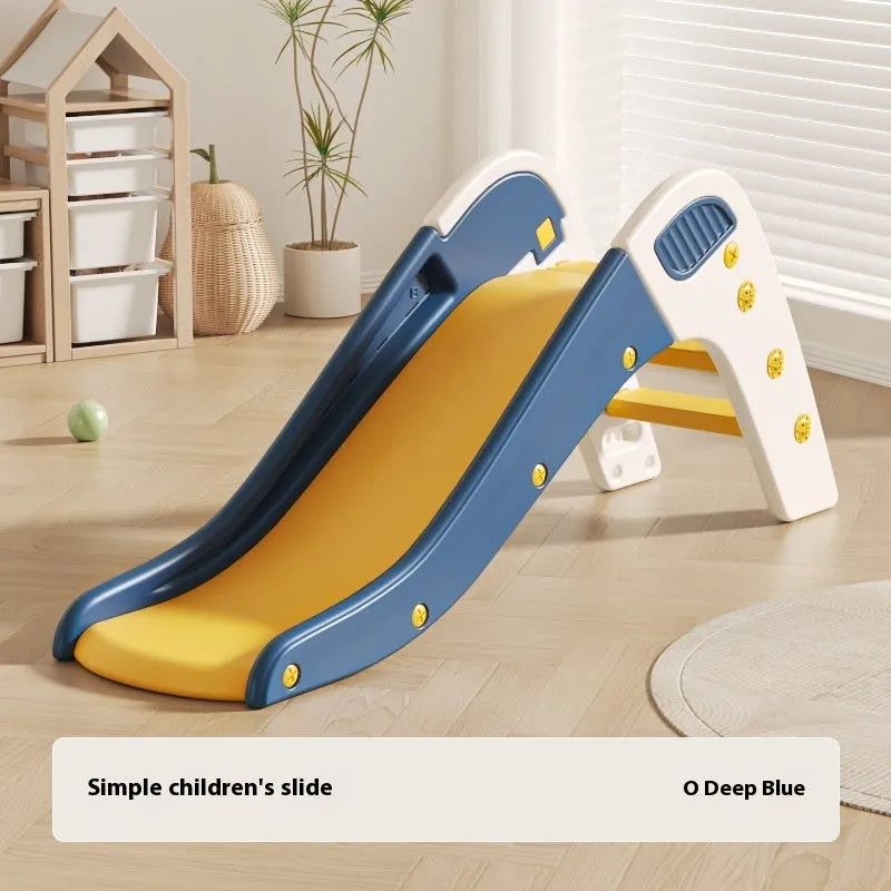 Small plastic baby slide in blue, yellow, brown, or grey for babies under 3 years old