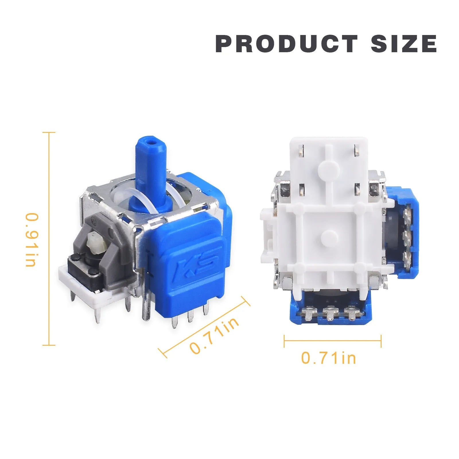 Hall effect electromagnetic joystick replacement module for PS5, Xbox, and Nintendo Switch Pro controller repair.