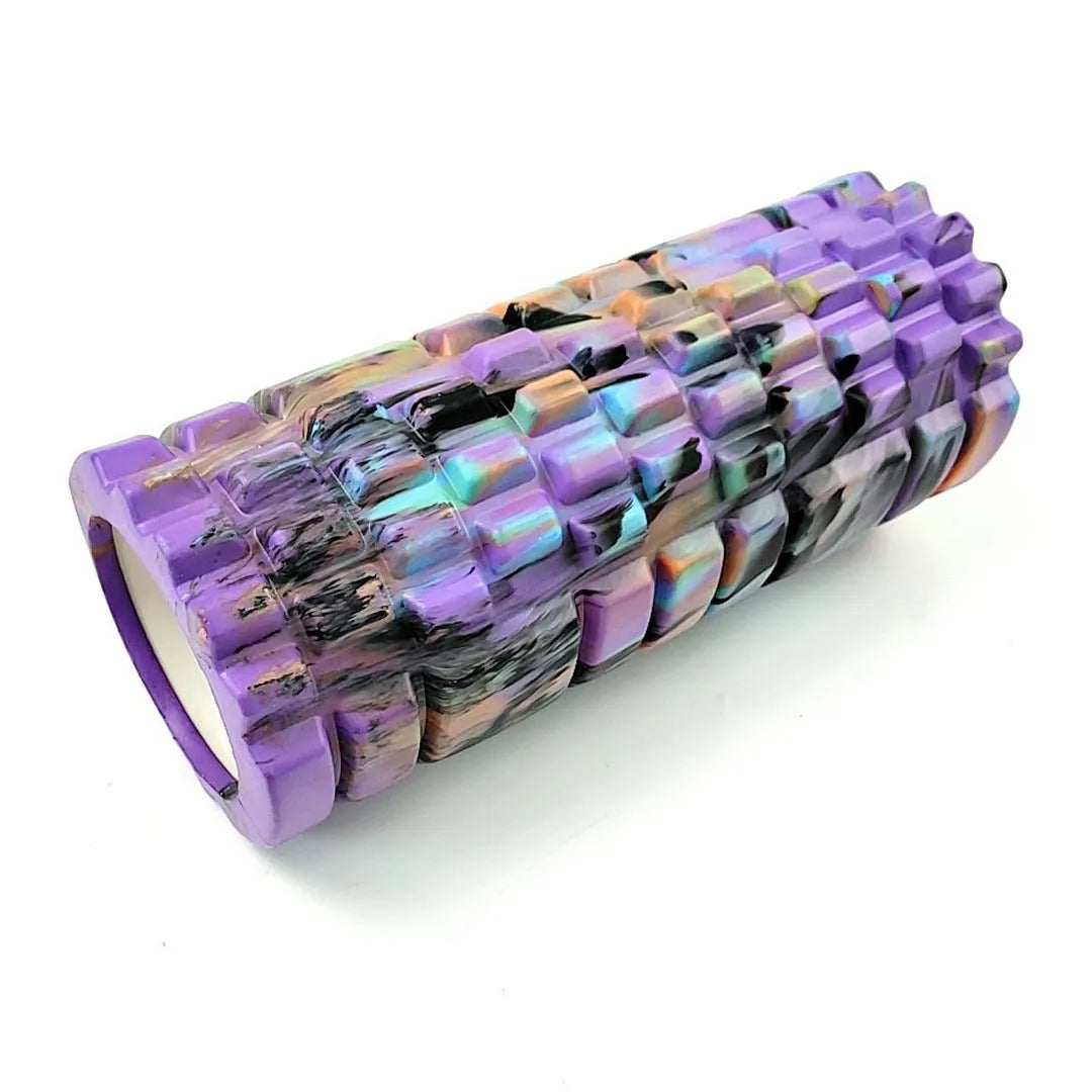 33cm camouflage pattern EVA foam roller in blue green yellow colour variation