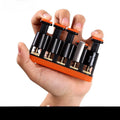 Non-slip silicone finger trainer in grey or orange colour for hand muscle development