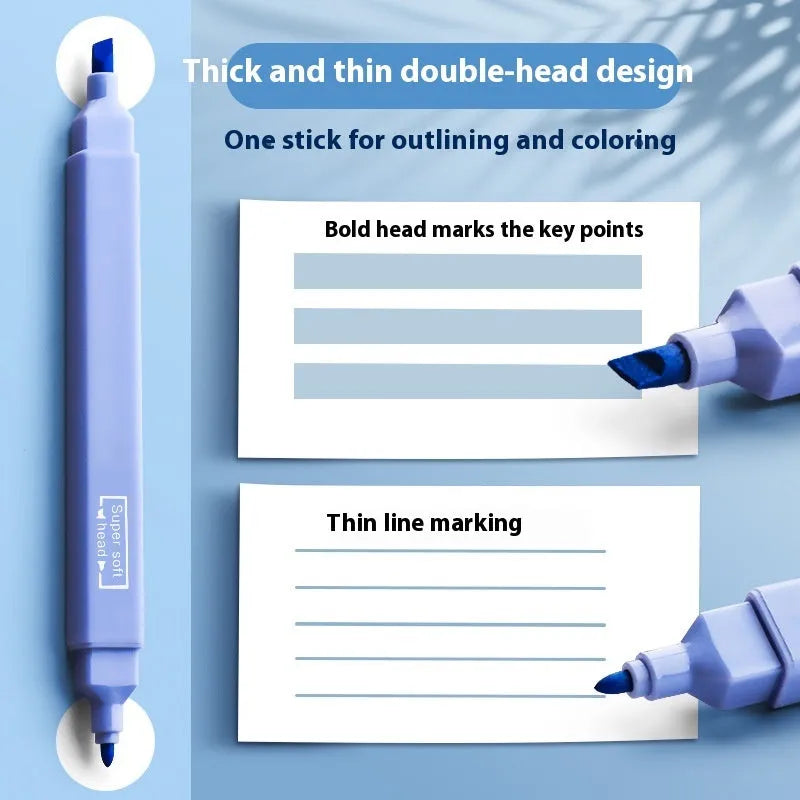 Double-ended fluorescent marking pens in mixed colour pack and themed Salt and Sweet series.