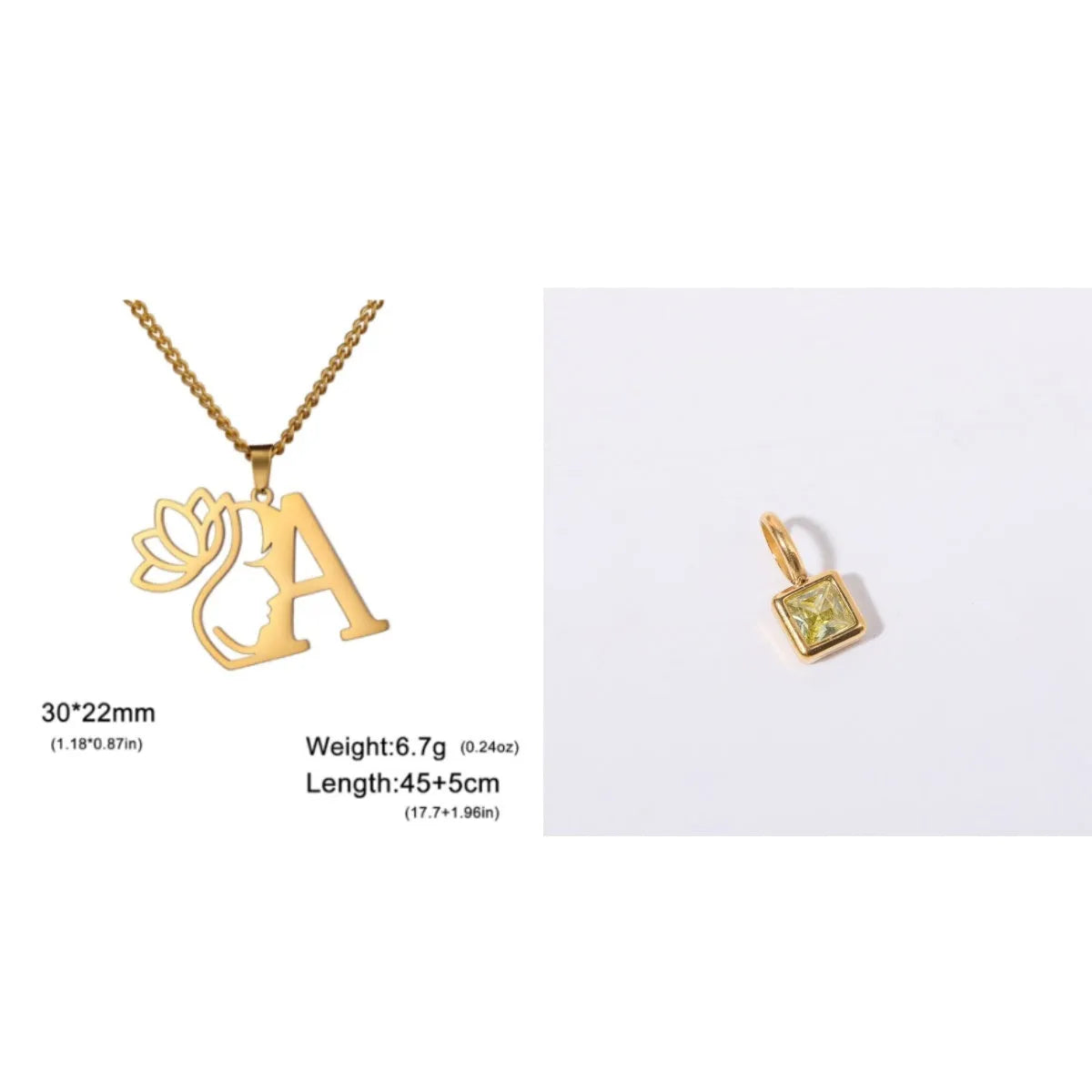 Stainless steel cross chain necklace with electroplated finish and single pendant
