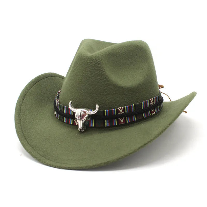 Western cowboy hat with bell crown in polyester fabric available in multiple colours for unisex size M