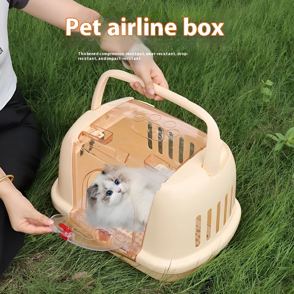 PP pet carrier travel bag with urine pad in beige for cats and dogs