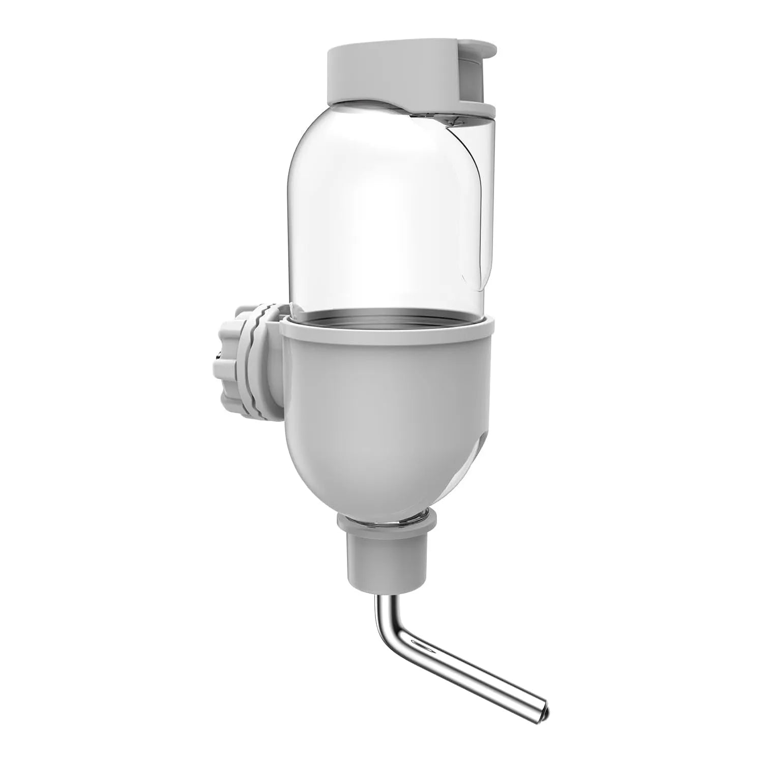 Blue small animal water bottle with rotatable nozzle for cage mounting