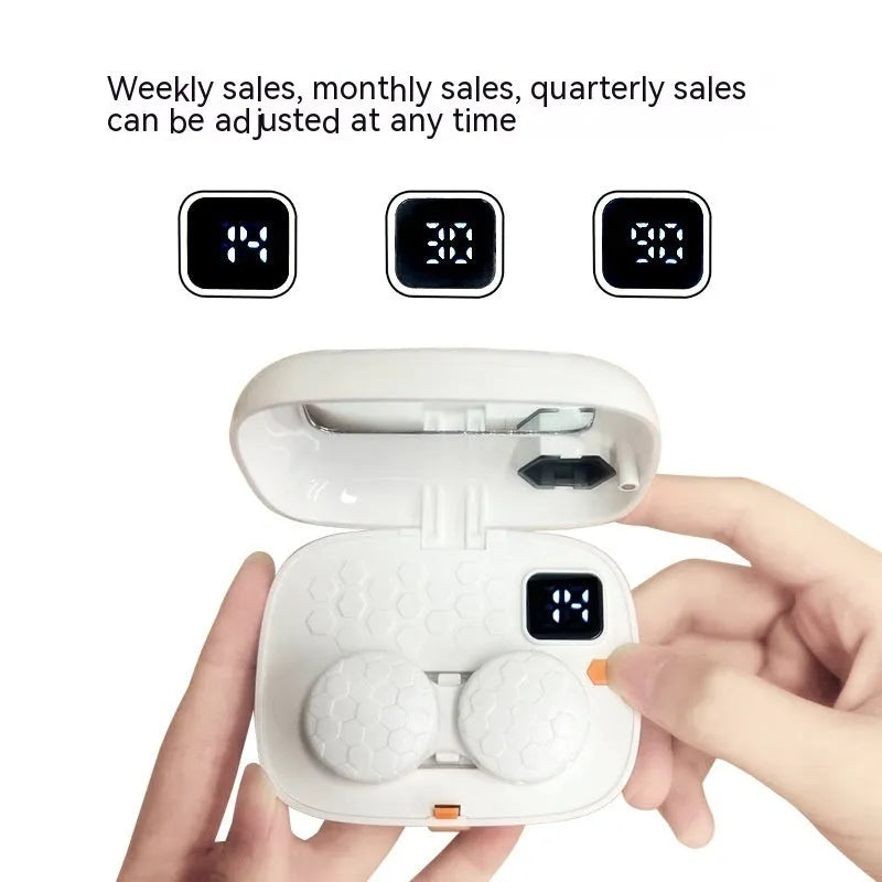 Automatic ultrasonic glasses cleaning machine in pearl white colour, compact plastic design