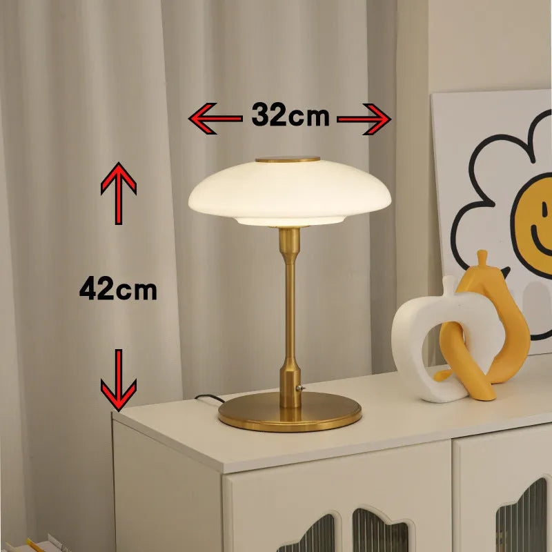 Vintage Korean-style nickel-plated bedside lamp in four colour options