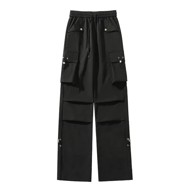 Plus size women's waterproof trousers in straight leg design with drawstring waist