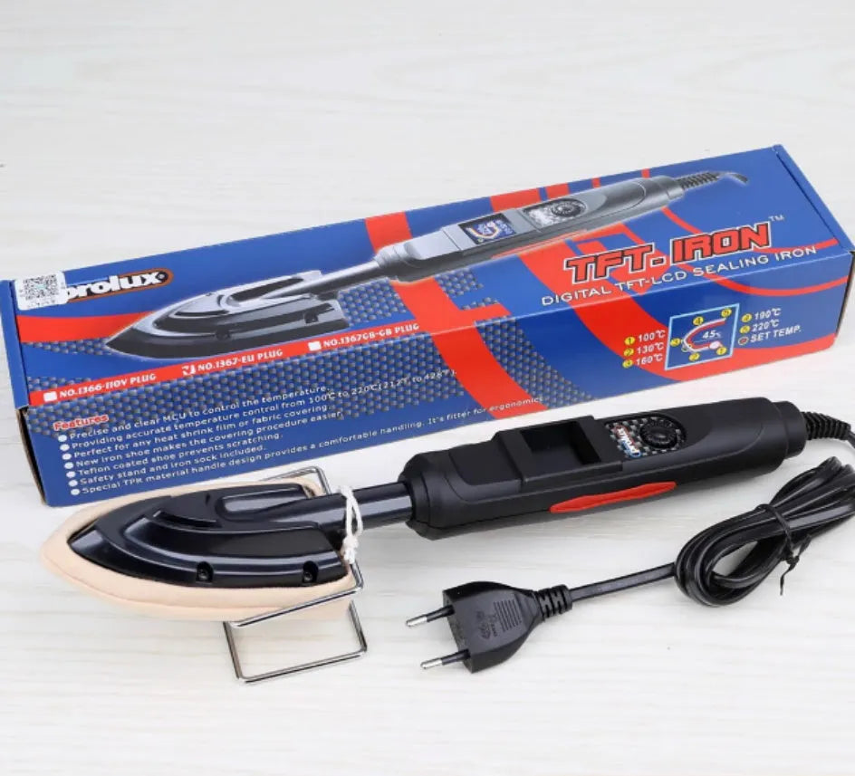Electronic temperature control hot iron for skin model preparation with heat-resistant bracket