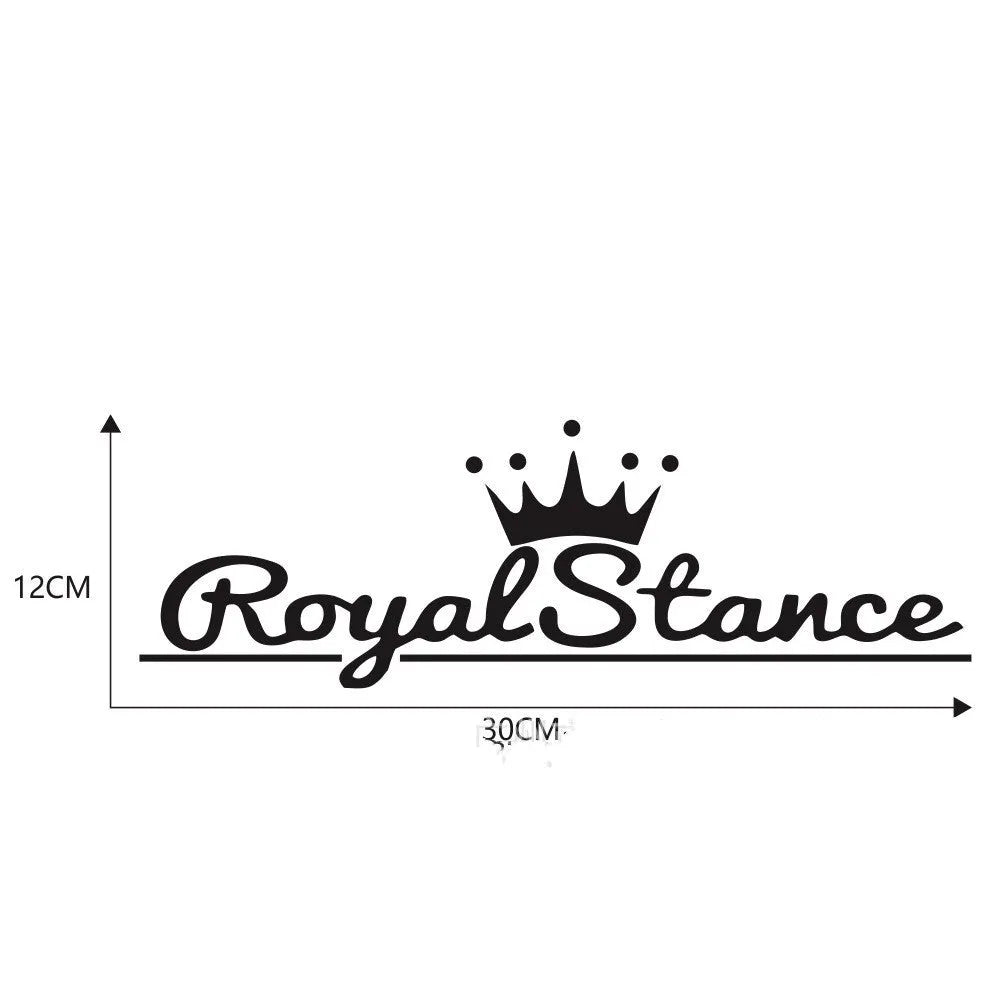 Reflective colourful vinyl crown design car sticker measuring 30 by 12 centimetres.