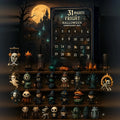 31 night Halloween horror advent calendar box with resin figurine blind boxes