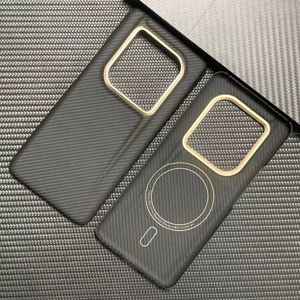 Genuine leather phone case for Honor Magic6 Zhizhen Edition in coarse grain 1500D Crater finish, red colour