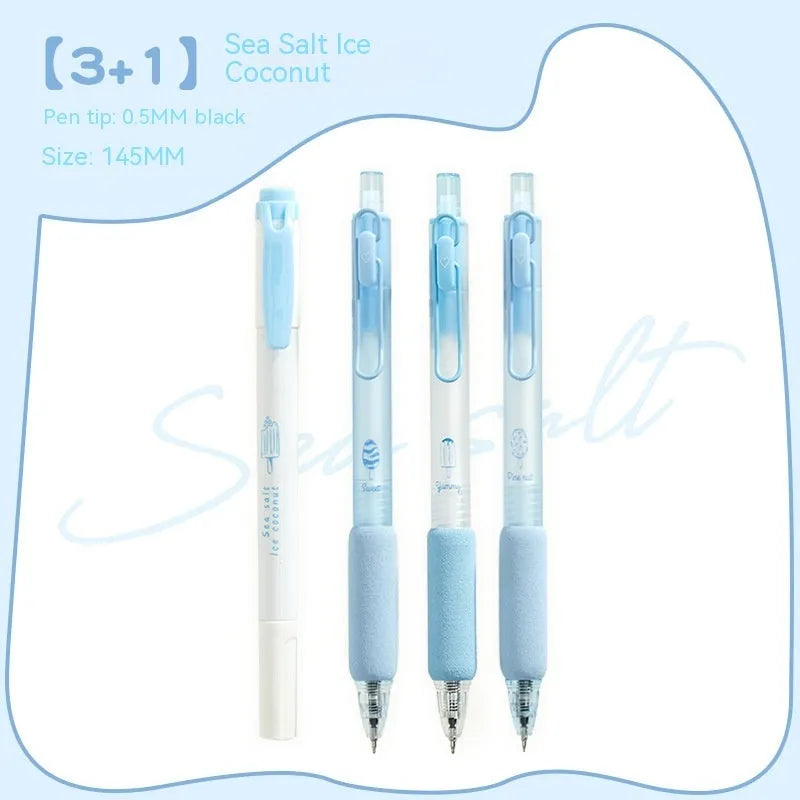 Double headed fluorescent pen with plastic shell for student calligraphy practice