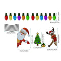 Medium Christmas elk reflective magnetic car decoration sticker in RFM025 six-thread colour