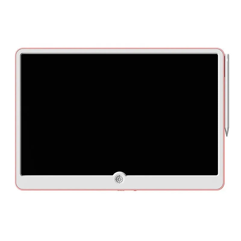 19-inch rechargeable LCD children's drawing board with stylus in blue and white colour
