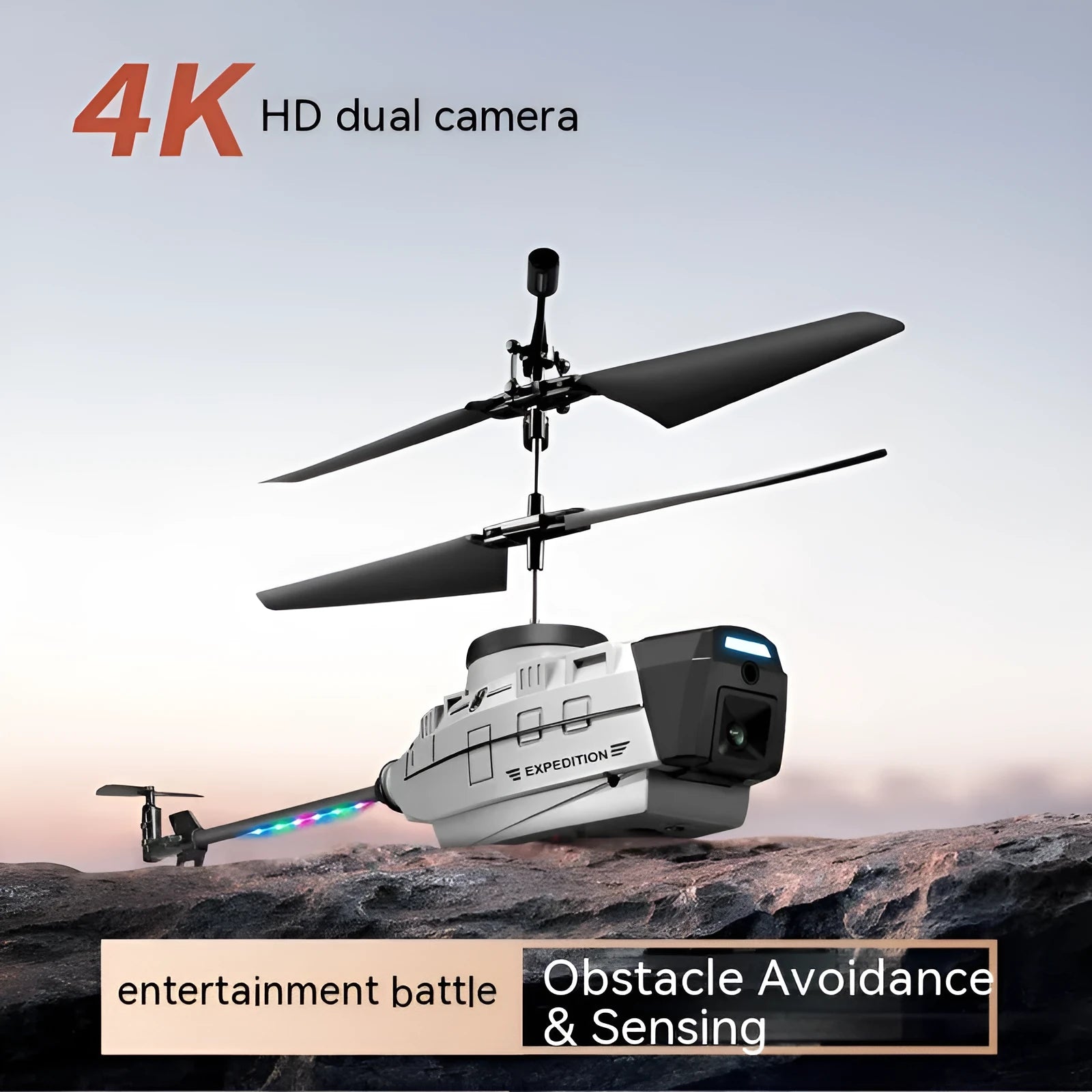Heifeng Reconnaissance UAV toy helicopter with obstacle avoidance feature and gesture controls