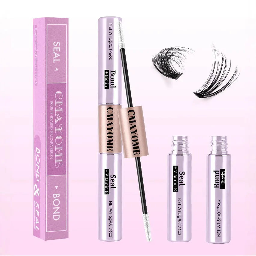 Double-headed eye lash glue waterproof quick setting split type adhesive lash extension