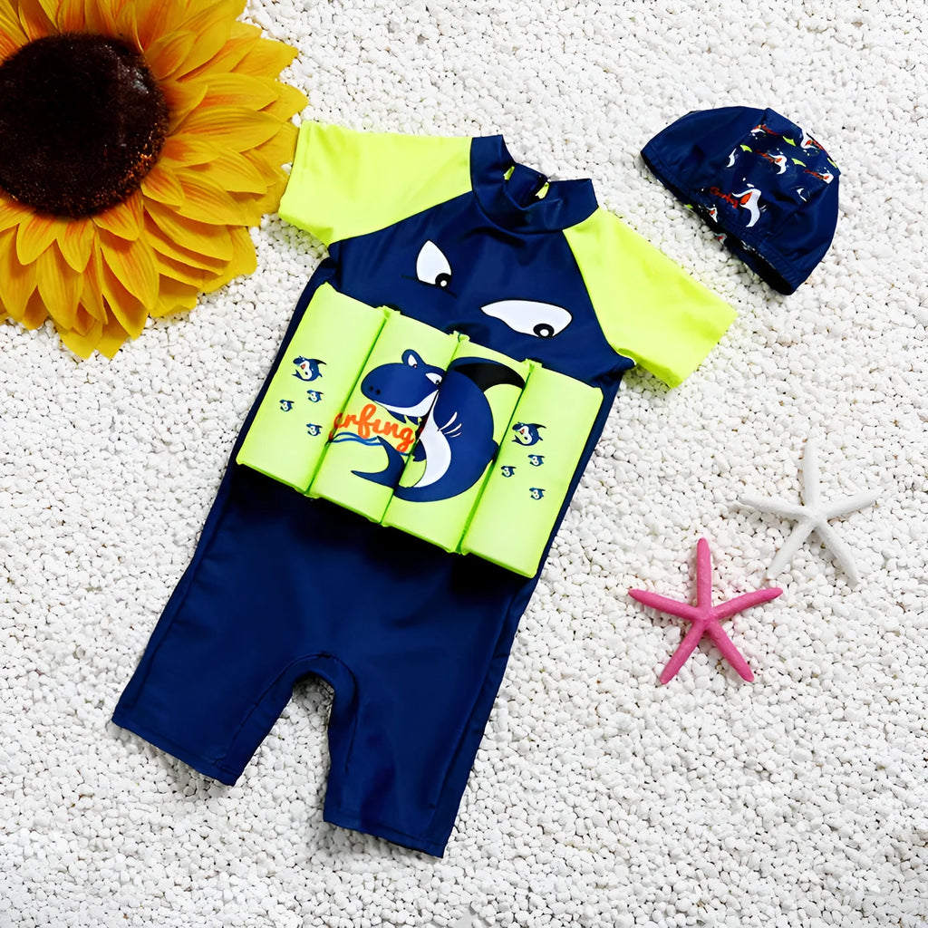 Children's one-piece buoyancy swimsuit with Korean style pattern for swimming pool education