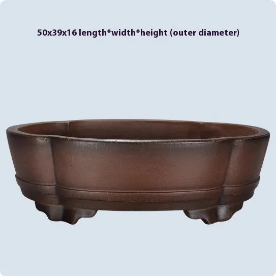 Purple clay classical flower pot with 50x39x16 cm dimensions for floor or tabletop gardening