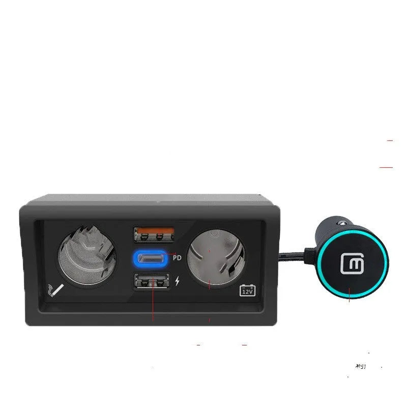 Volkswagen Lavida Polo Weiling car charger with QC3.0 fast charge and cigarette lighter connection